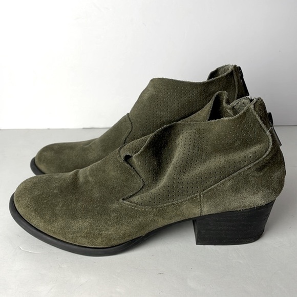 Jessica Simpson Dacia Green Suede Ankle Boots 7 - Picture 5 of 7